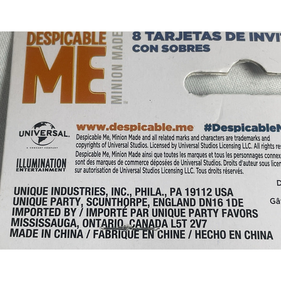 Despicable Me Minions Kid Birthday Party 24 Invitations (3 Packs of 8) Unique - Picture 5 of 5